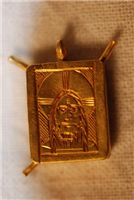 This gold pendant was found at Coundon and shows Christ as the man of sorrows. It was a devotional pendant worn by a pious woman in the 1400s.